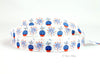 Cupcake Sparklers & Fireworks 4th of July Ribbon Red White Blue - 3/8" or 7/8"