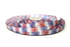 Silver Swirl on Red White Blue Ombre 4th of July Ribbon - 3/8" or 1.5"
