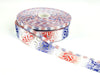 Silver Swirl on Red White Blue Ombre 4th of July Ribbon - 3/8" or 1.5"