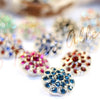 Swirl 25mm Rhinestone Button