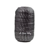 Black 5/8" Fold Over Elastic Metallic Silver Chevron BTY