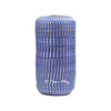 Royal Blue 5/8" Fold Over Elastic Metallic Silver Chevron BTY