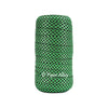 Black 5/8" Fold Over Elastic Metallic Green Small Quatrefoil BTY