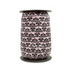 Pearl Pink 5/8" Fold Over Elastic Black Damask BTY