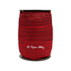 Red 5/8" Fold Over Elastic Black Houndstooth BTY