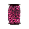 Shocking Pink 5/8" Fold Over Elastic Black Damask BTY