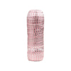 Pearl Pink 5/8" Fold Over Elastic Metallic Silver Chevron BTY