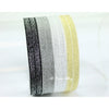 Black 5/8" Fold Over Elastic Glitter Silver Threads BTY