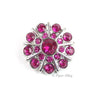 Sunburst 25mm Rhinestone Button