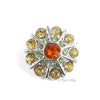 Sunburst 25mm Rhinestone Button