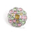 Swirl 25mm Rhinestone Button