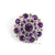 Vintage 28mm Rhinestone Button Solid