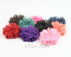 White Polka Dot Chiffon Scallop Flower 