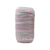 Lite Silver 5/8" Fold Over Elastic Hot Pink Swiss Dot BTY