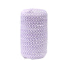 Lite Orchid 5/8" Fold Over Elastic White Swiss Dot BTY
