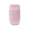 Pearl Pink 5/8" Fold Over Elastic White Swiss Dot BTY