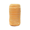 Tangerine 5/8" Fold Over Elastic White Swiss Dot BTY