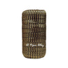 Black 5/8" Fold Over Elastic Metallic Gold Chevron BTY