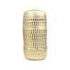 Ivory 5/8" Fold Over Elastic Metallic Gold Chevron BTY