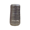 Navy 5/8" Fold Over Elastic Metallic Gold Chevron BTY