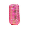 Passionfruit Pink 5/8" Fold Over Elastic Metallic Gold Chevron BTY