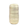 White 5/8" Fold Over Elastic Metallic Gold Chevron BTY