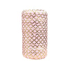 Pearl Pink 5/8" Fold Over Elastic Metallic Gold Quatrefoil BTY