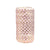 Pearl Pink 5/8" Fold Over Elastic Metallic Gold Quatrefoil BTY