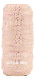 Pearl Pink 3/8" Narrow Fold Over Elastic Metallic Gold Dots BTY