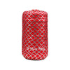 Red 5/8" Fold Over Elastic Metallic Silver Quatrefoil BTY