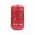 Red 5/8" Fold Over Elastic Metallic Silver Quatrefoil BTY