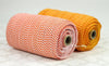 Orange White 5/8" Fold Over Elastic Chevron BTY