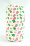 White Pink Green 5/8" Fold Over Elastic Christmas PresentsBTY
