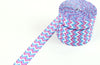 Blue Purple Pink 5/8" Fold Over Elastic Frozen Chevron BTY