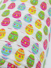 White 5/8" Fold Over Elastic Glitter Easter EggBTY