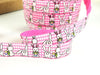Pink White 5/8" Fold Over Elastic Easter Bunny Dots BTY