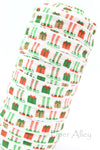 White Red Green 5/8" Fold Over Elastic ELF Presents Christmas BTY
