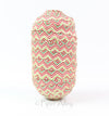 White 5/8" Fold Over Elastic Red Green Christmas Chevron BTY