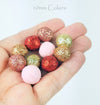 Felt Wool Glitter Balls Glitter sizes 10mm, 15mm or 20mm
