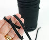 Black 1/4" Skinny Elastic BTY