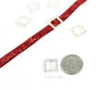 Rhinestone Slider Square Buckle 15mm CLEAR 10pc