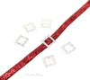 Rhinestone Slider Square Buckle 15mm CLEAR 10pc