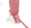 White Red 5/8" Fold Over Elastic Chevron BTY