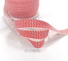 Red White 5/8" Fold Over Elastic Chevron BTY