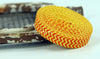 Orange Yellow 5/8" Fold Over Elastic Chevron BTY