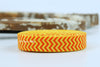 Orange Yellow 5/8" Fold Over Elastic Chevron BTY