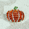 Rhinestone Slider Button Pumpkin 24mm