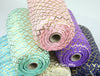 Purple 5/8" Fold Over Elastic Metallic Gold Quatrefoil BTY