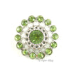 Pinwheel 21mm Rhinestone Button Solid