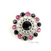 Pinwheel 21mm Rhinestone Button Combo